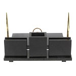 Настольный письменный набор из камня лемезит с гербом России Royal Accessory варинант исполнения - 3 | Loft Concept в Твери