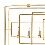 Люстра золотая из пересекающихся прямоугольных элементов Thin Intersecting Rectangles варинант исполнения - 1 | Loft Concept в Твери