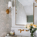 Зеркало прямоугольное в фактурной золотой раме Reflective Fabric варинант исполнения - 3 | Loft Concept в Твери