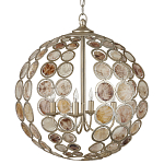 Люстра в форме шара с декором из круглых декоративных элементов Bright Shell Discs варинант исполнения - 2 | Loft Concept в Твери
