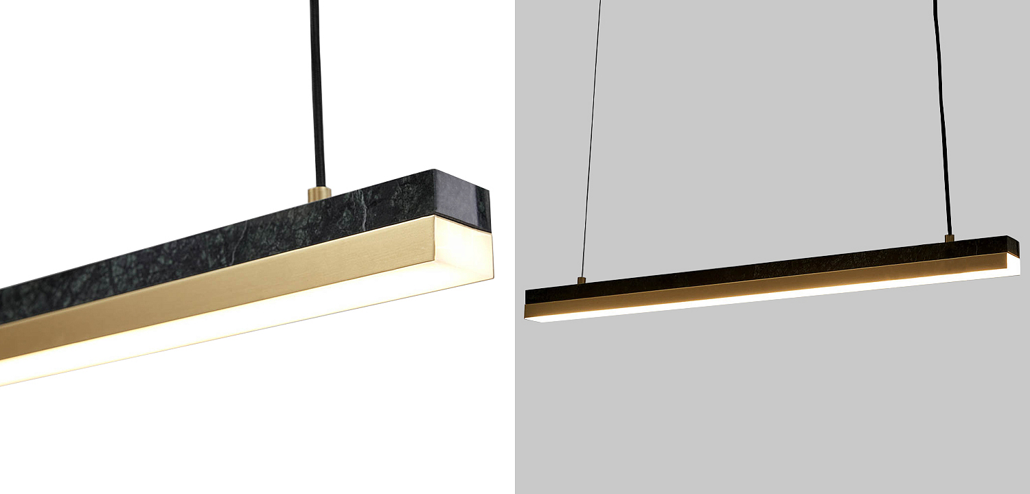 Линейный подвесной светильник Dominik Marble Linear Hanging Lamp Линейный подвесной светильник Dominik Marble Linear Hanging Lamp - Loft-Concept в Твери