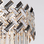 Люстра многоярусная с переплетенными металлическими элементами черного и золотого цвета и прозрачными хрустальными подвесками Empire Chandelier Crystal варинант исполнения - 7 | Loft Concept в Твери