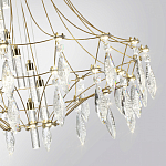 Люстра подвесная из металла с хрустальными прозрачными подвесками Quasar 81 варинант исполнения - 7 | Loft Concept в Твери