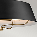 Подвесной светильник с конусовидным металлическим абажуром черного цвета Kichler варинант исполнения - 16 | Loft Concept в Твери