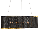 Люстра овальная в сочетании черного и золотого цвета Mesh Lighting варинант исполнения - 4 | Loft Concept в Твери