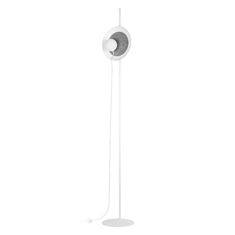 Торшер круглый с белым матовым плафоном шарообразной формы Margott Lighting Белый Черный Серый Торшер круглый с белым матовым плафоном шарообразной формы Margott Lighting Белый Черный Серый в Твери | Loft Concept