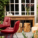 Деревянная консоль с двумя ящиками Pio Wooden Console варинант исполнения - 2 | Loft Concept в Твери