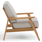 Кресло с каркасом из массива дуба Deniaud Oak Beige Armchair варинант исполнения - 3 | Loft Concept в Твери