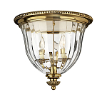 Потолочный светильник цвета латунь с прозрачным плафоном в форме чаши Hinkley варинант исполнения - 8 | Loft Concept в Твери