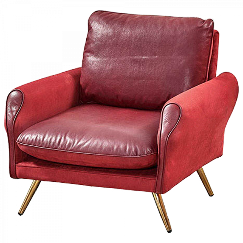 Кресло Arnaldo Chair Красный Золотой Кресло Arnaldo Chair Красный Золотой в Твери | Loft Concept