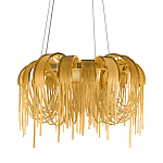 Люстра подвесная круглая с изогнутыми металлическими дугами и ниспадающими цепочками 65 см Atlantis Chain варинант исполнения - 1 | Loft Concept в Твери