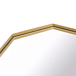 Зеркало золотистое восьмиугольной формы Octagon варинант исполнения - 2 | Loft Concept в Твери