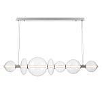Подвесной светильник линейный с прозрачными стеклянными шарами разного диаметра Eurofase варинант исполнения - 3 | Loft Concept в Твери