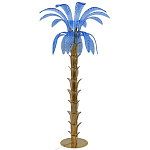 Торшер Glass Decorated Palm Floor Lamp Blue Листья Пальмы  варинант исполнения - 6 | Loft Concept в Твери