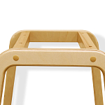 Барный стул со спинкой и мягкой обивкой с ромбами на 4-х деревянных ножках Голубой Велюр Ava Charm варинант исполнения - 5 | Loft Concept в Твери