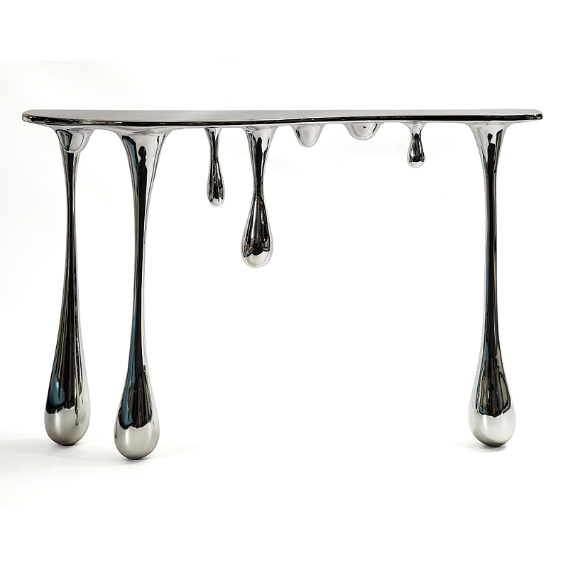 Дизайнерская Консоль Melting Silver Console Zhipeng Tan Серебряный в Твери | Loft Concept 