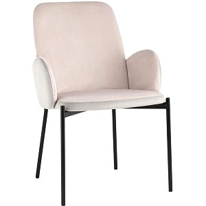 Стул Stanley Светло-Розовый Велюр Серая Спинка