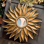 Зеркало-солнце с золотыми с лучами Rays of Peace варинант исполнения - 3 | Loft Concept в Твери