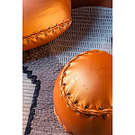 Дизайнерский кожаный пуф в виде бейсбольного мяча Poltronova Joe Ball Pouf варинант исполнения - 6 | Loft Concept в Твери