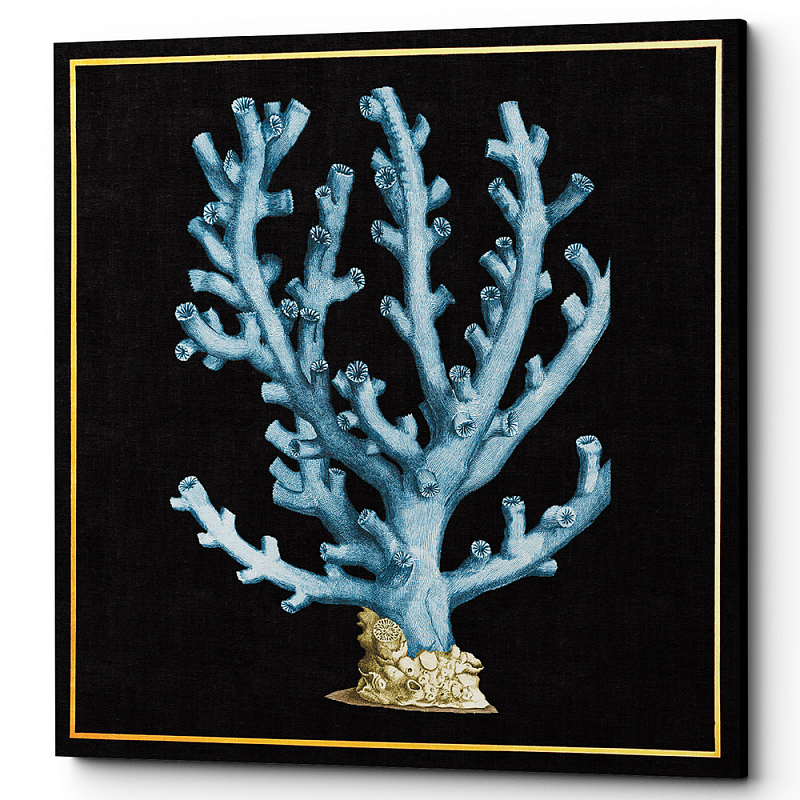 Постер Coral Poster Черный Морская синь Постер Coral Poster Черный Морская синь в Твери | Loft Concept