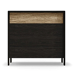 Комод 4 ящика с подсветкой на рельефном фасаде Warm Industrial варинант исполнения - 1 | Loft Concept в Твери