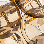 Люстра с круглыми стеклянными подвесками Cardiel Amber Glass Chandelier варинант исполнения - 6 | Loft Concept в Твери
