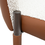 Стул мягкий с обивкой из рогожки и экокожи Contrasting Performance варинант исполнения - 2 | Loft Concept в Твери