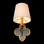 Бра с белым текстильным абажуром и фигурным основанием с зеркальной вставкой Vitorino варинант исполнения - 4 | Loft Concept в Твери