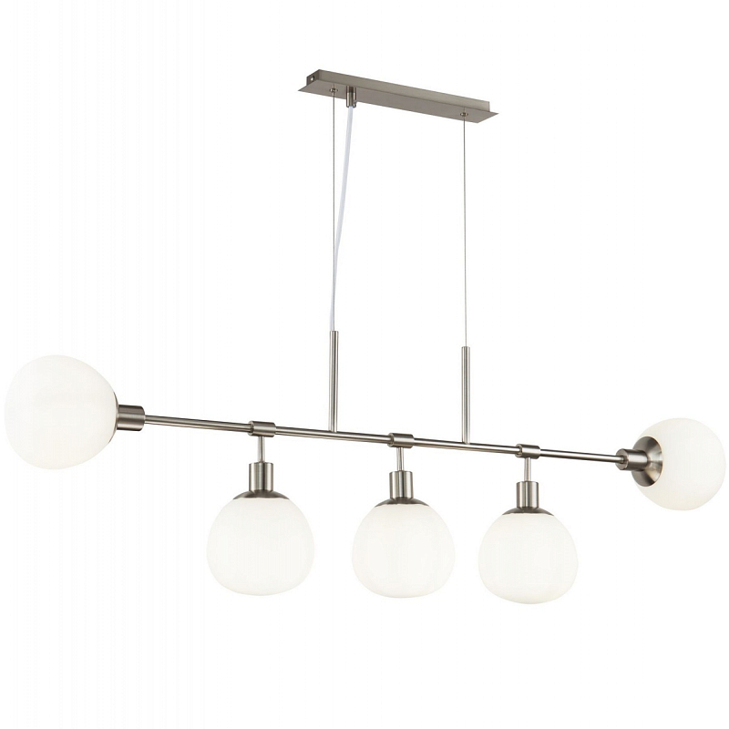 Люстра Tiepolo Ball Chandelier Nickel 5 Никель Белый Люстра Tiepolo Ball Chandelier Nickel 5 Никель Белый в Твери | Loft Concept