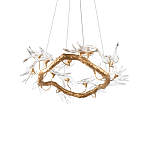 Люстра подвесная с прозрачными стеклянными птичками на ветвях Диаметр 80 см Serip Voa варинант исполнения - 7 | Loft Concept в Твери