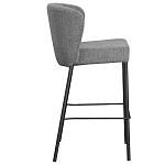 Стул барный серый с широкой закругленной спинкой Bar Chair Gray варинант исполнения - 1 | Loft Concept в Твери