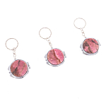 Зеркало брелок складное двухстороннее из натурального камня Родонит Stone Mirrors варинант исполнения - 8 | Loft Concept в Твери