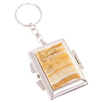 Зеркало брелок складное двухстороннее из натурального камня Оникс Silver Stone Mirrors варинант исполнения - 1 | Loft Concept в Твери