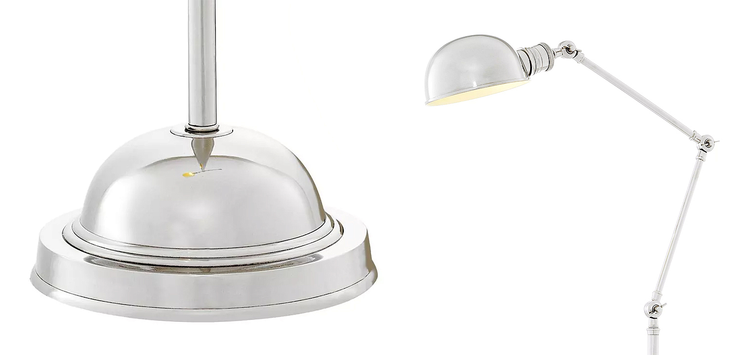 Торшер Eichholtz Floor Lamp Soho Nickel Торшер Eichholtz Floor Lamp Soho Nickel - Loft-Concept в Твери