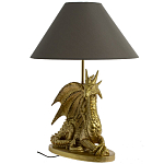 Настольная лампа с абажуром Дракон Golden Dragon Lamp Brown варинант исполнения - 1 | Loft Concept в Твери