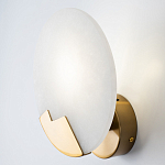 Бра с плафоном из камня в форме диска Ricci Stone Wall Lamp варинант исполнения - 3 | Loft Concept в Твери