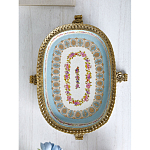 Чаша с цветочным орнаментом на бронзовых ножках Eden Garden варинант исполнения - 5 | Loft Concept в Твери