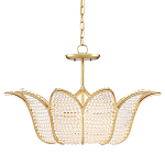 Люстра в форме тюльпана с лепестками из прозрачных стеклянных бусин Hanging Flowers варинант исполнения - 2 | Loft Concept в Твери