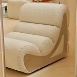 Кресло мягкое без подлкотников White Sheepskin Armchair варинант исполнения - 1 | Loft Concept в Твери