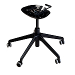 Стул с мягкой бежевой обивкой из велюра и подъемно-поворотным механизмом на черных колесиках Harper Beige варинант исполнения - 3 | Loft Concept в Твери