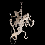 Люстра с тремя фигурами обезьян с лампочками в руках белого цвета Hanging Monkey варинант исполнения - 2 | Loft Concept в Твери