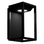 Уличный настенный светильник прямоугольной формы черного цвета Geometric Glow варинант исполнения - 1 | Loft Concept в Твери