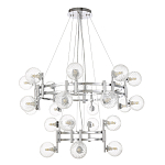 Люстра подвесная с двумя ярусами и 24-ю рельефными прозрачными плафонами из стекла Perforated Glass Bubbles варинант исполнения - 2 | Loft Concept в Твери