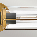 Бра для ванных комнат горизонтальное с 2-мя прозрачным цилиндрическим плафонами на круглом основании Hinkley варинант исполнения - 4 | Loft Concept в Твери
