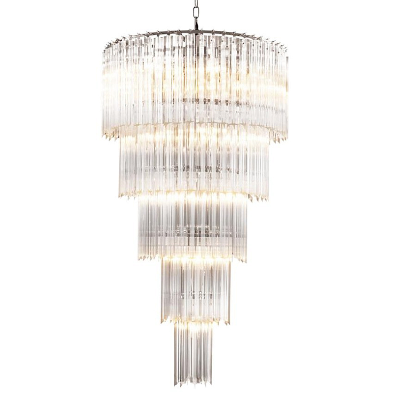 Люстра Chandelier Alpina L Никель Прозрачный (Transparent) Люстра Chandelier Alpina L Никель Прозрачный (Transparent) в Твери | Loft Concept