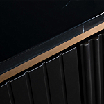 Комод черный округлой формы с рельефным фасадом Black Cut варинант исполнения - 4 | Loft Concept в Твери