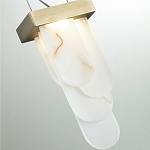 Подвесной светильник с белыми вертикальными элементами Alabaster Totem варинант исполнения - 11 | Loft Concept в Твери