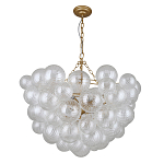 Люстра подвесная с рифлёными стеклянными шарами в форме воздушного облака Berries Chandelier варинант исполнения - 1 | Loft Concept в Твери