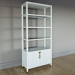 Стеллаж со стеклянными полками Elsa Dreams White варинант исполнения - 1 | Loft Concept в Твери