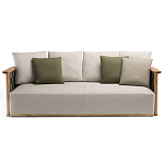 Дизайнерский уличный диван из массива дерева с плетеной спинкой PALINFRASCA Sofa варинант исполнения - 18 | Loft Concept в Твери